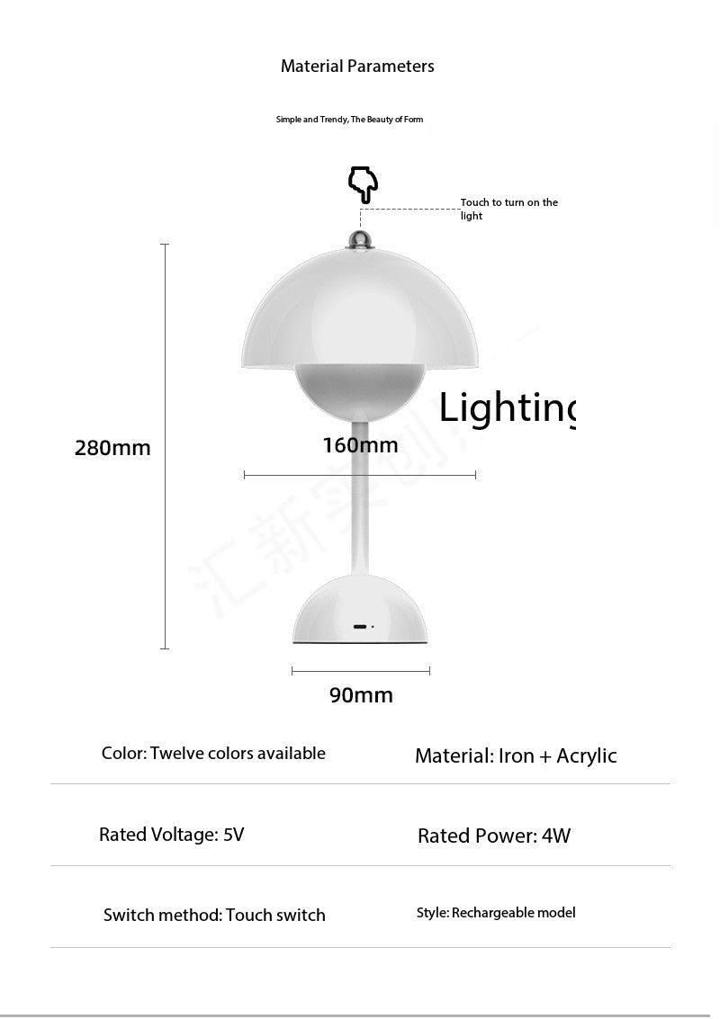 Space Saving Bedside Lamp