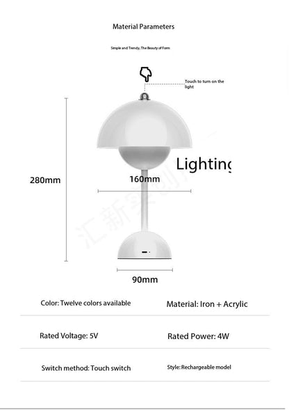 Space Saving Bedside Lamp