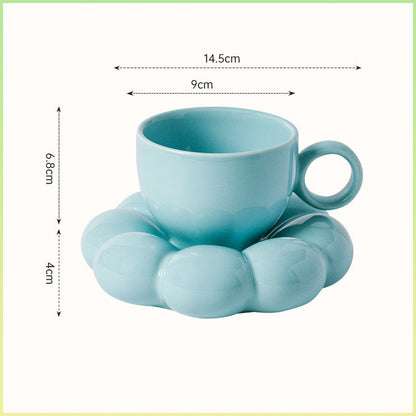 Country Style Floral Ceramic Coffee Mug Set