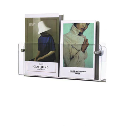 Clear Wall Mount Book Shelf Storage Rack
