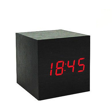 Intelligent Wood LED Digital Clock with Voice Control
