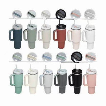 Big Thermal Travel Coffee Mug with Straw