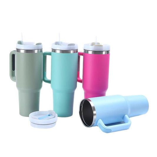 Big Thermal Travel Coffee Mug with Straw - Luxicro