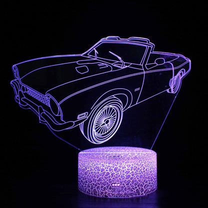 Cool 3D LED Night Lamp USB Desk Light