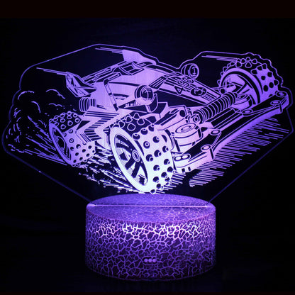 Cool 3D LED Night Lamp USB Desk Light