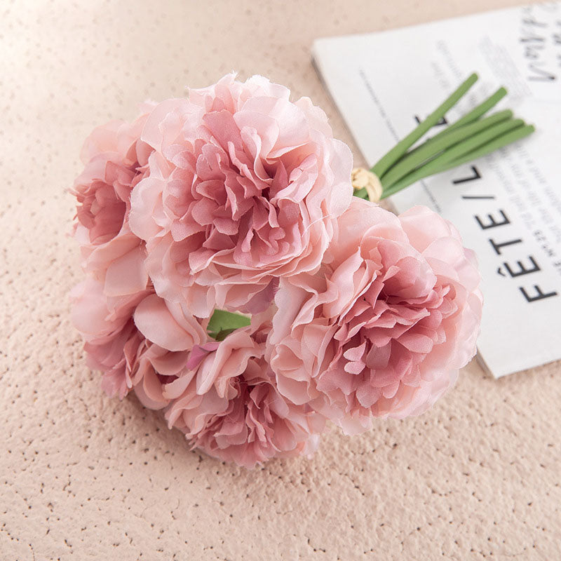 Beautiful Silk Peony Flower Centerpiece Decoration