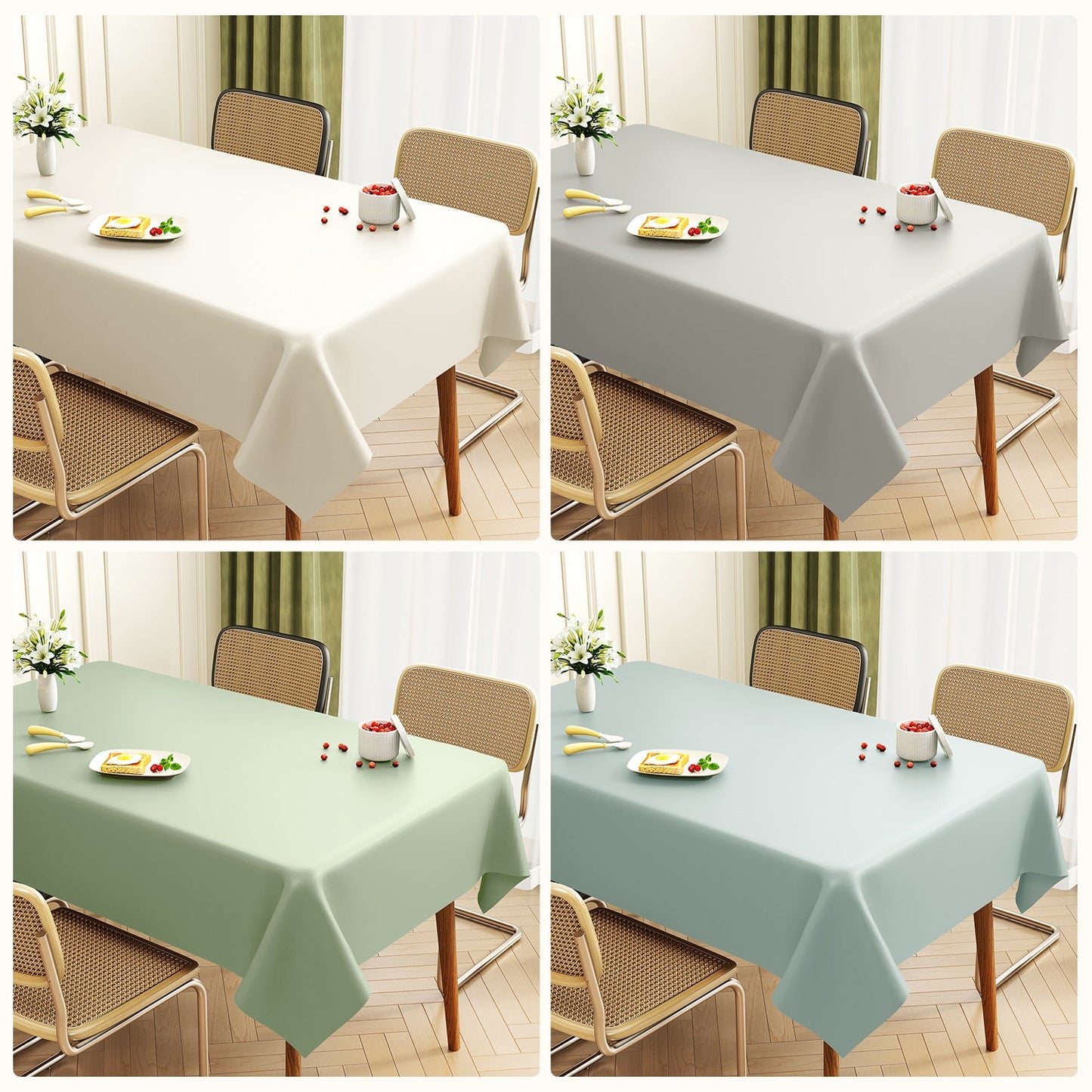 Premium Leather Rectangular Table Mat Waterproof Protector - Luxicro