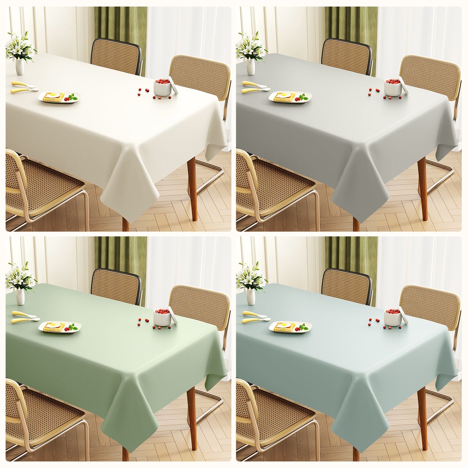 Premium Leather Rectangular Table Mat Waterproof Protector - Luxicro
