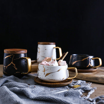 Luxury White Porcelain Coffee Cup Set - Luxicro