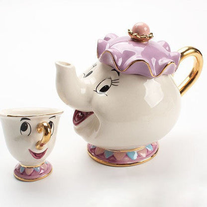 Luxurious Gold Ceramic Tea Pot Set