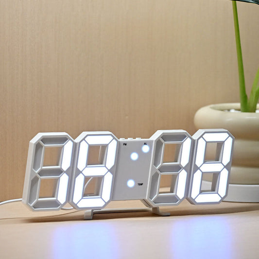 Contemporary LED Digital Wall Clock Decoration - Luxicro