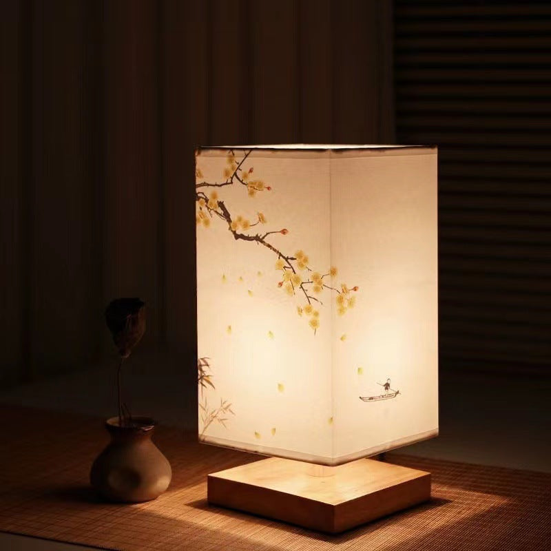Traditional Wooden Desk Lamp for Bedroom