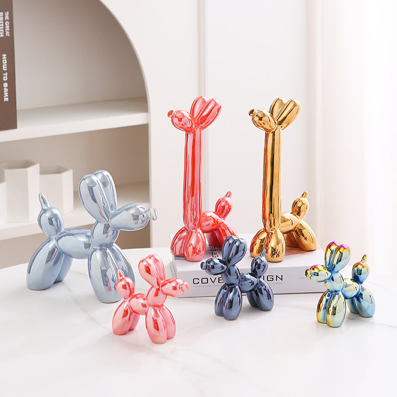 Fun Colorful Ceramic Dog Figurine Home Decor - Luxicro