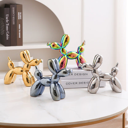Fun Colorful Ceramic Dog Figurine Home Decor