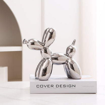 Fun Colorful Ceramic Dog Figurine Home Decor