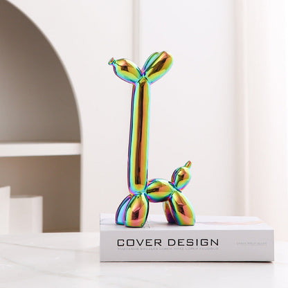 Fun Colorful Ceramic Dog Figurine Home Decor