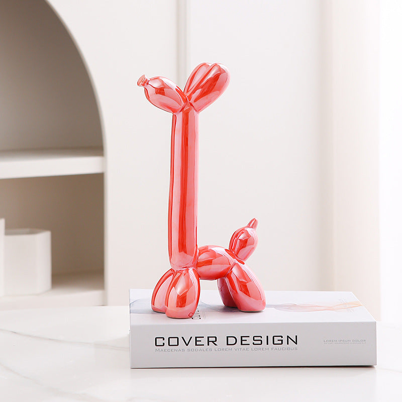 Fun Colorful Ceramic Dog Figurine Home Decor