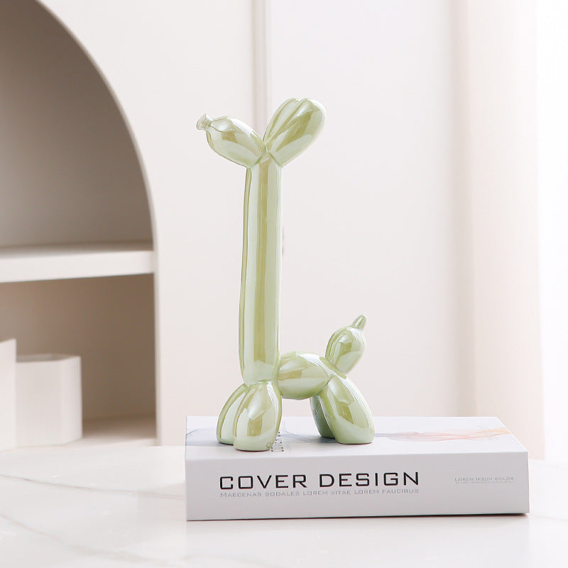Fun Colorful Ceramic Dog Figurine Home Decor