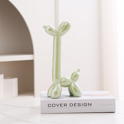 Fun Colorful Ceramic Dog Figurine Home Decor