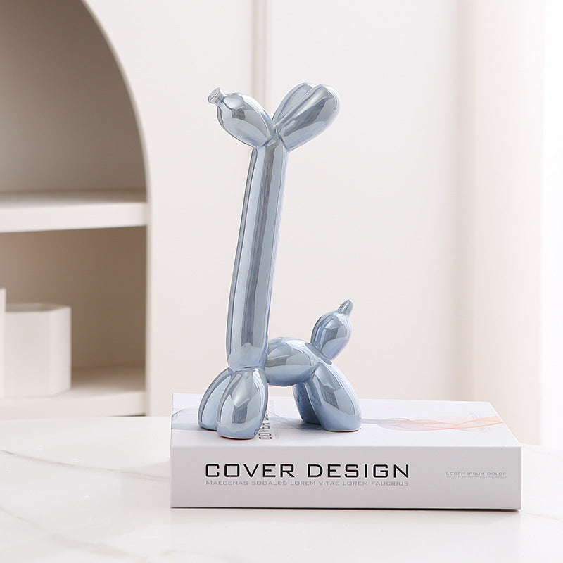 Fun Colorful Ceramic Dog Figurine Home Decor