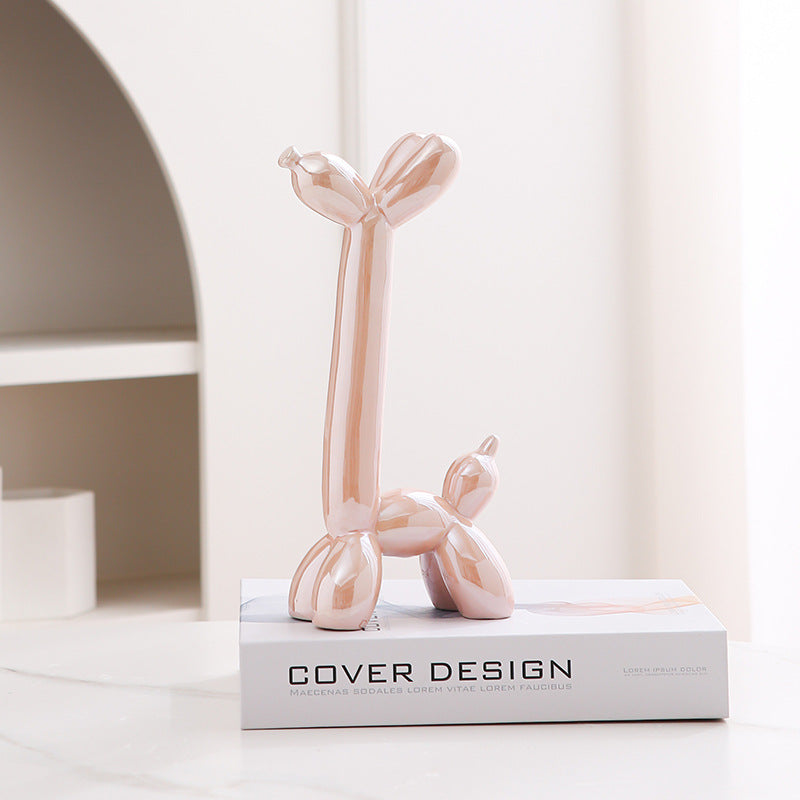 Fun Colorful Ceramic Dog Figurine Home Decor