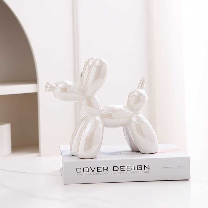 Fun Colorful Ceramic Dog Figurine Home Decor