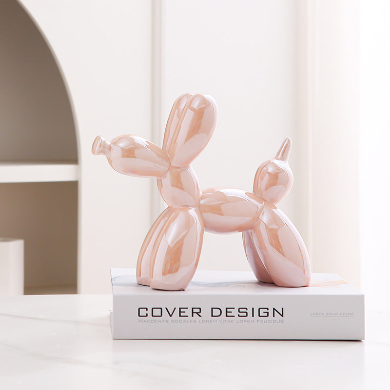 Fun Colorful Ceramic Dog Figurine Home Decor