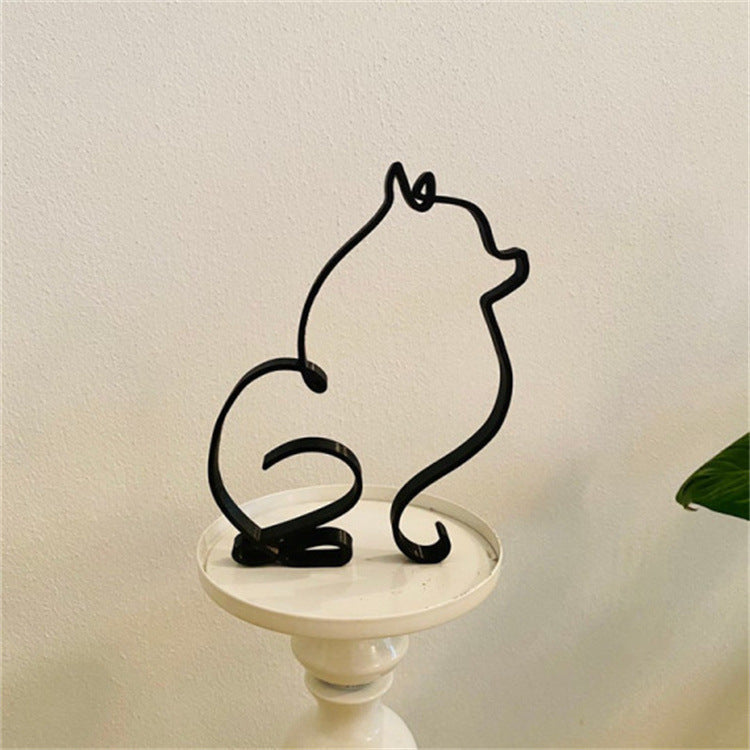 Classic Bronze Pet Figurine Decorative Accent