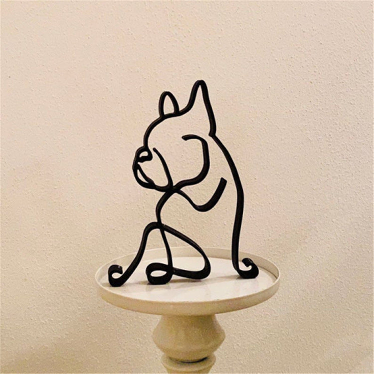 Classic Bronze Pet Figurine Decorative Accent
