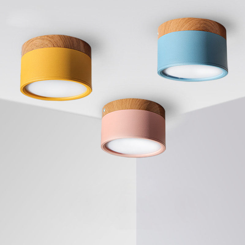 Recessed LED Downlight 12W Adjustable Color Wooden Finish - Luxicro