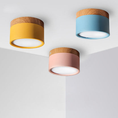 Recessed LED Downlight 12W Adjustable Color Wooden Finish - Luxicro