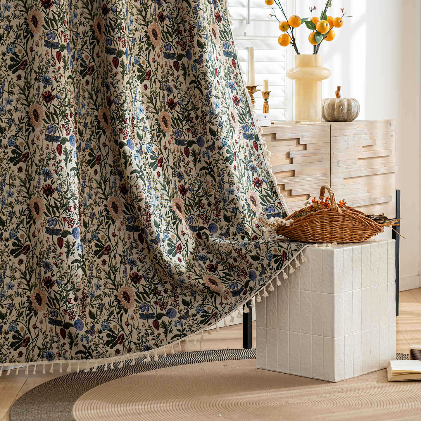 Country Chic Pre Made Window Curtains