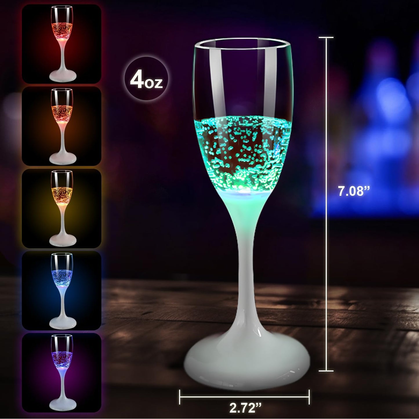 Vibrant LED Glow Wine Glasses