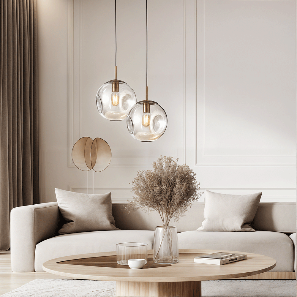 Sleek Glass Drop Ceiling Light Modern Home Lamp - Luxicro