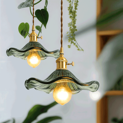 Elegant Glass Floral Pendant Light for Home Decor - Luxicro