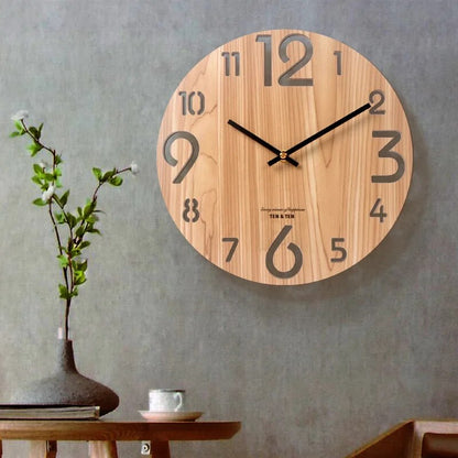Contemporary 3D Wooden Wall Clock - Luxicro
