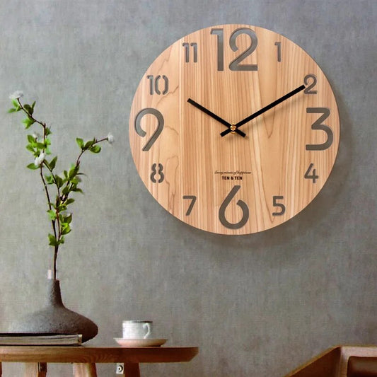 Contemporary 3D Wooden Wall Clock - Luxicro