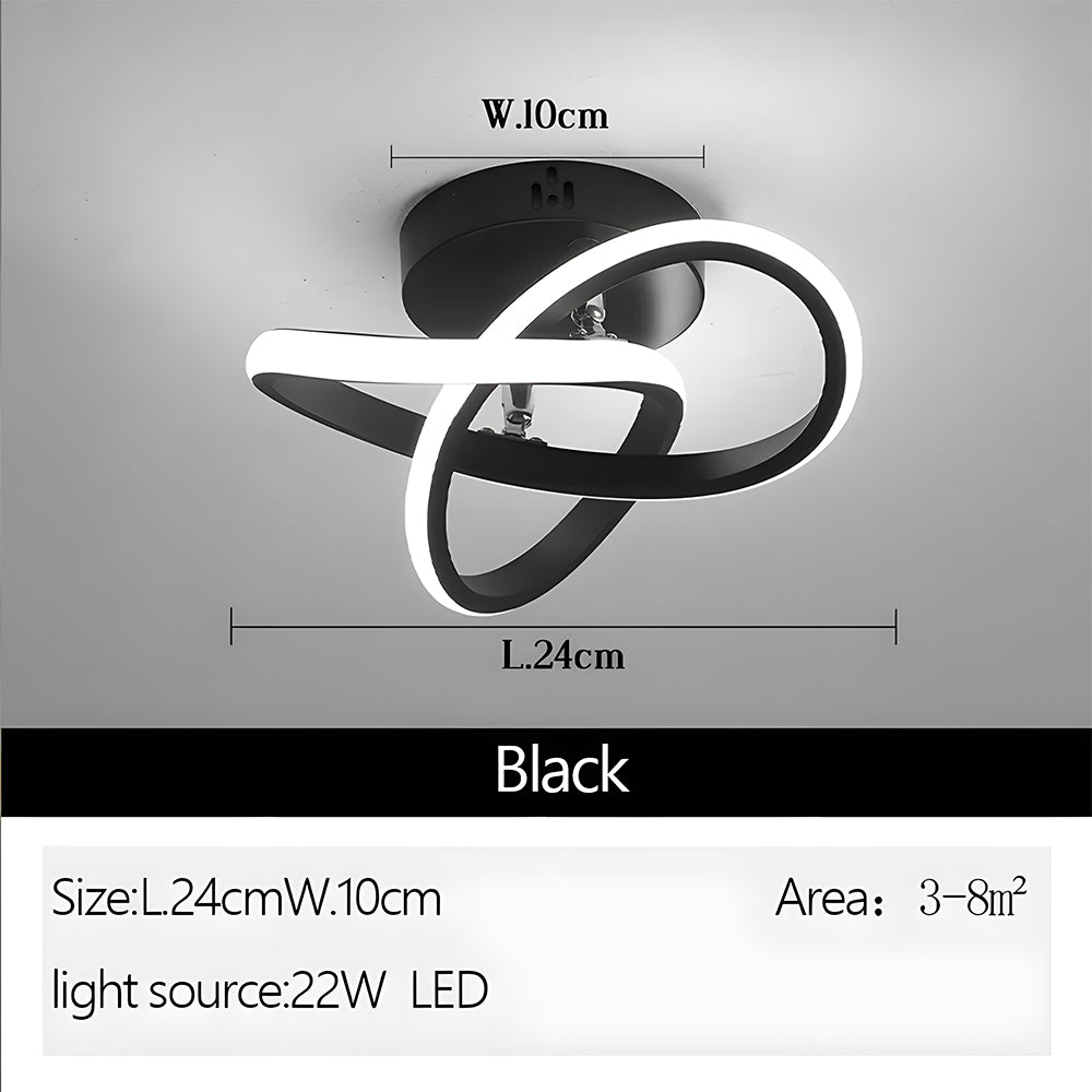 Modern LED Black Ceiling Lamp
