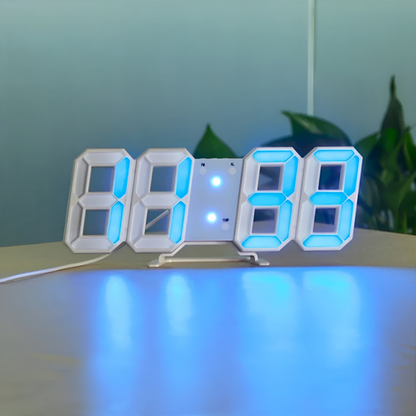 Slim LED Wall Clock with Automatic Brightness Control