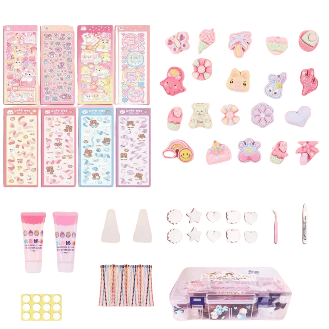 Sparkly DIY Craft Sticker Kit with Glitter Beads - Luxicro