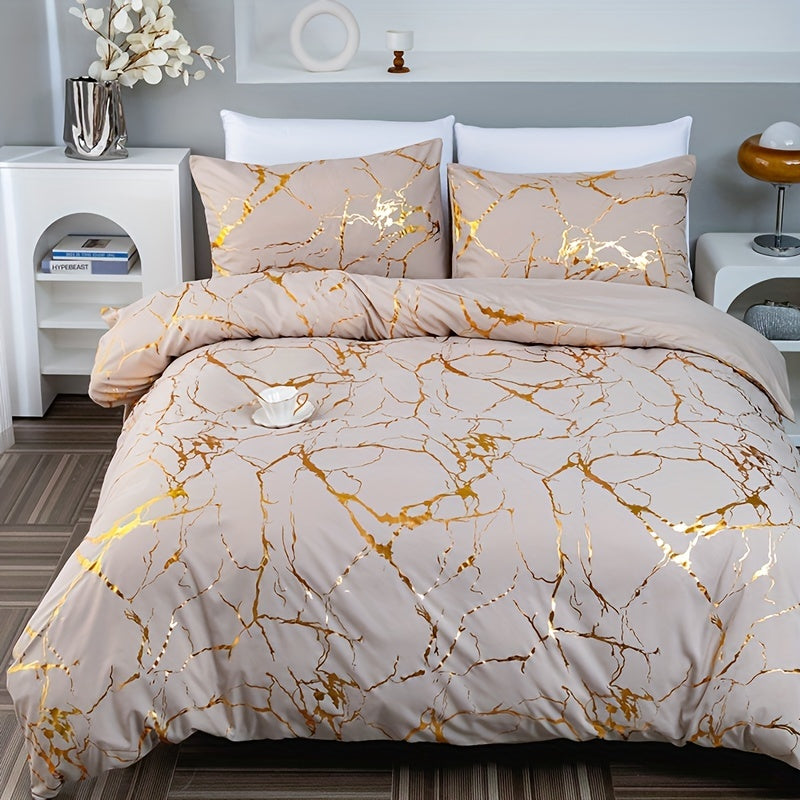 Luxurious Stone Print Comforter Cover