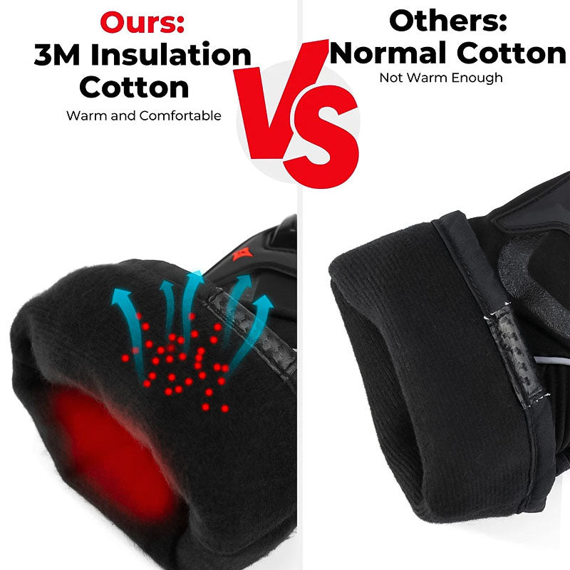 Durable Insulated Motorcycle Gloves for Winter Riding