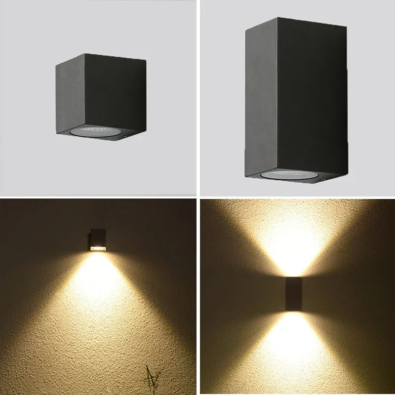 Modern Black Exterior LED Wall Lamp