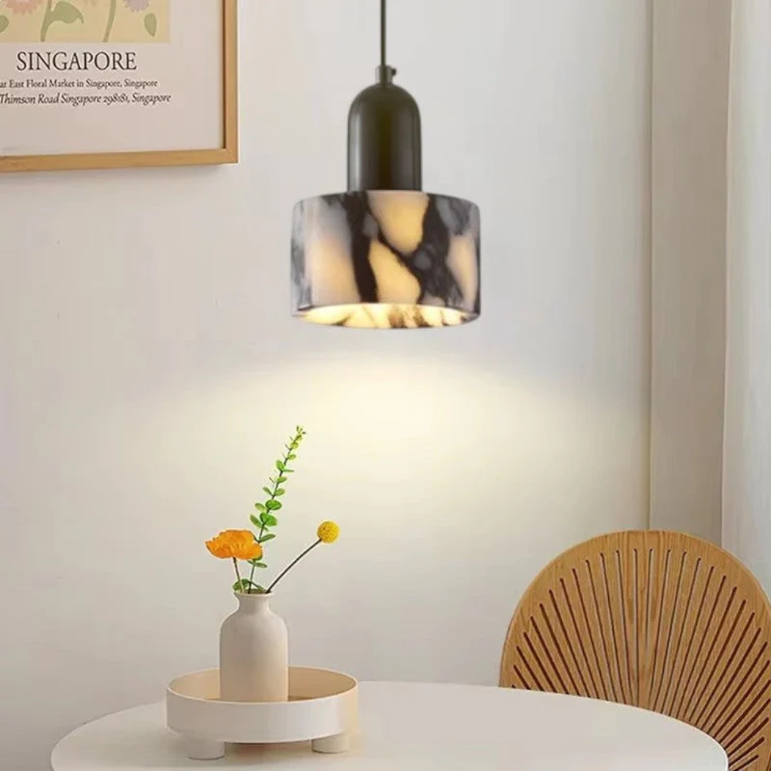 Sleek Dark Crystal Drop Pendant Light