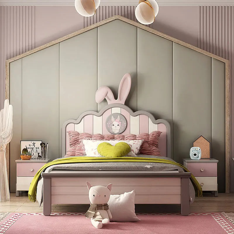 Adorable Rabbit Wooden Kids Bed - Luxicro