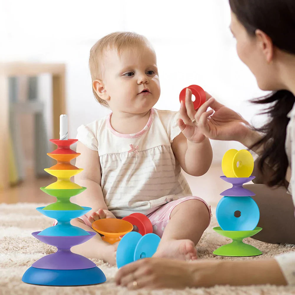 Vibrant Children's Wooden Block Toy
