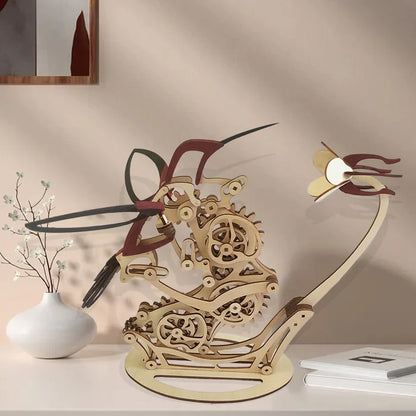 Handcrafted Wooden Whirling Bird Decor