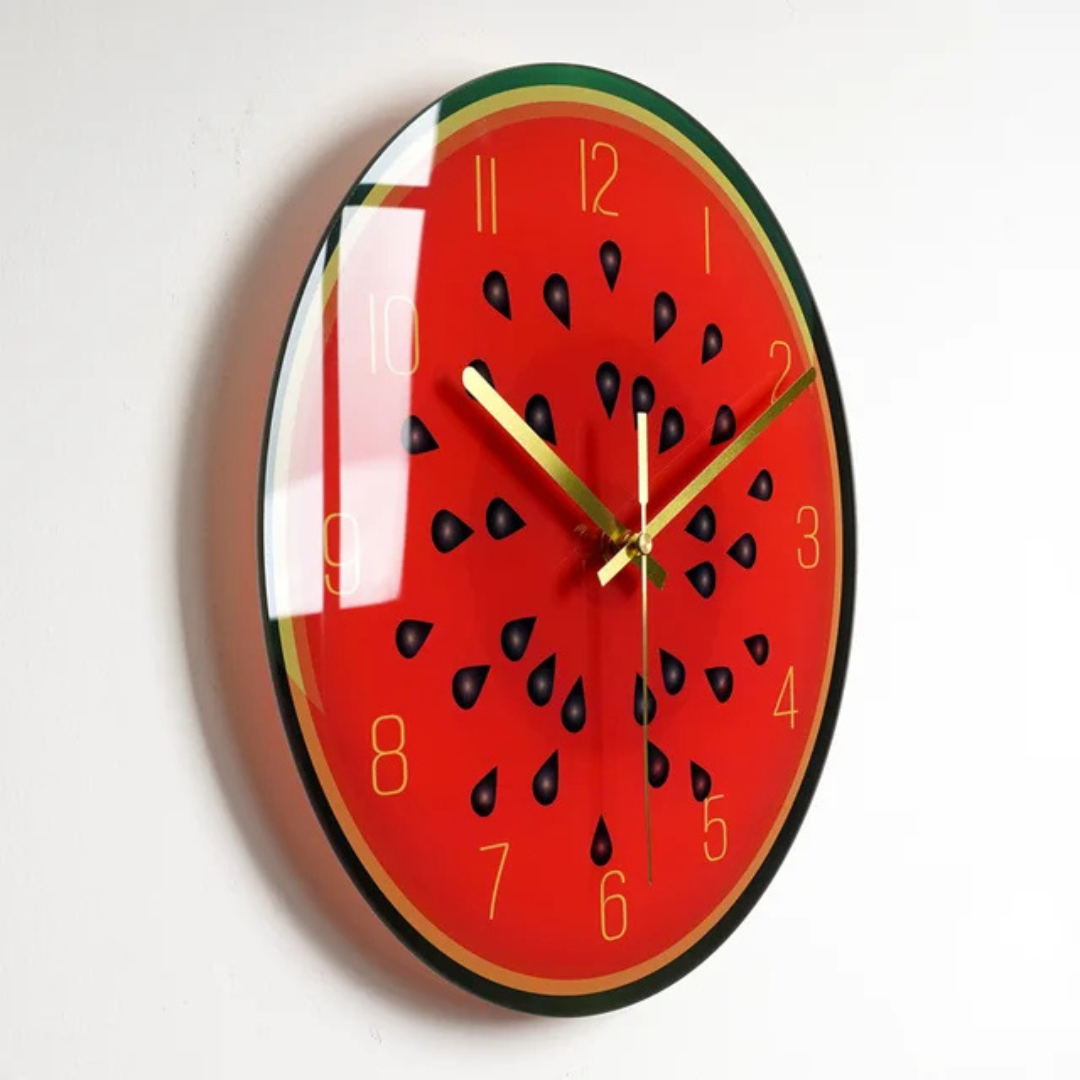 Big Round Glass Wall Clock with Modern Style