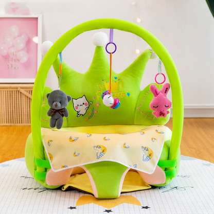 Cozy Baby Seat with Toy Bar - Soft Sitting Helper