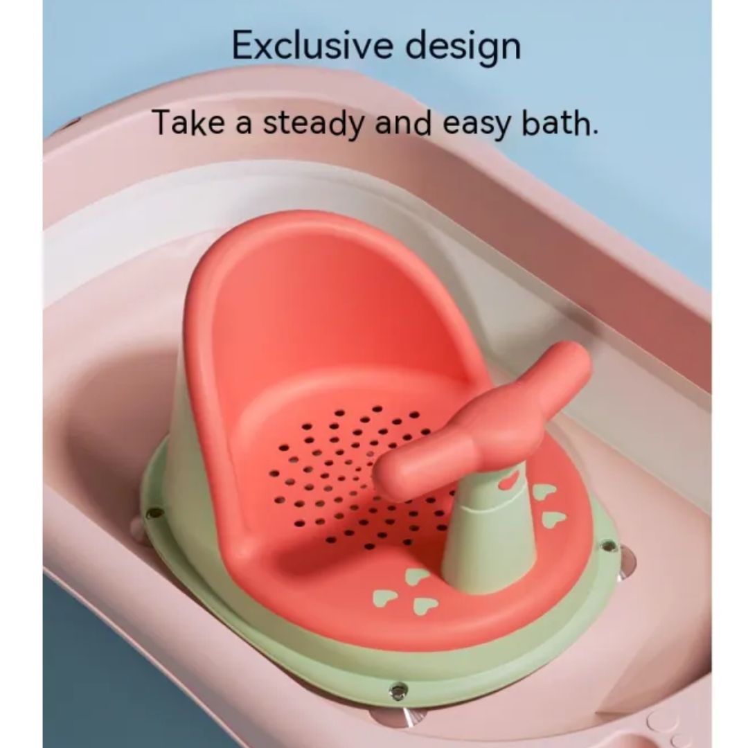 Secure Baby Bath Seat with Easy Grip Handle